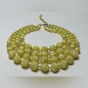 Elegant Lemon Beaded Necklace